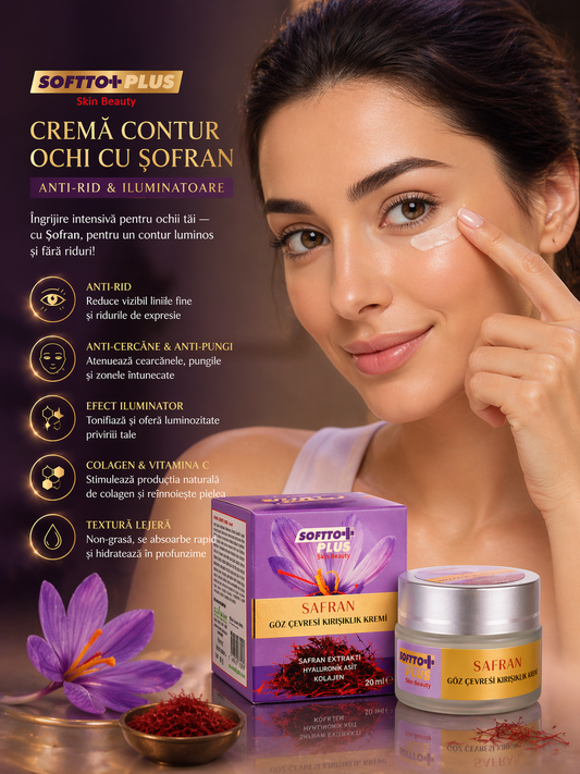 Cremă Contur Ochi cu Şofran – Anti-rid & Iluminatoare, 20 ml