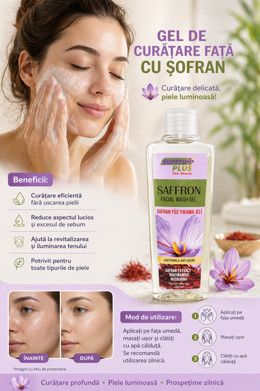Gel De Curățare Față Cu Șofran - 200 ml