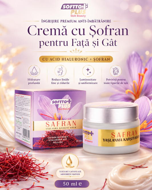 Crema Anti-îmbătrânire cu șofran pentru față și gât – 50 ml