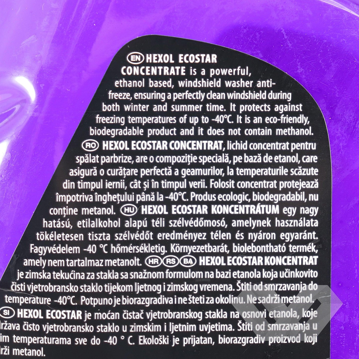 Solutie ecologica pentru parbriz Hexol, -40°C, 4L