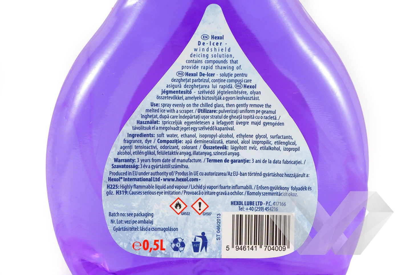 Solutie pentru dezghetat parbriz Hexol 500ml