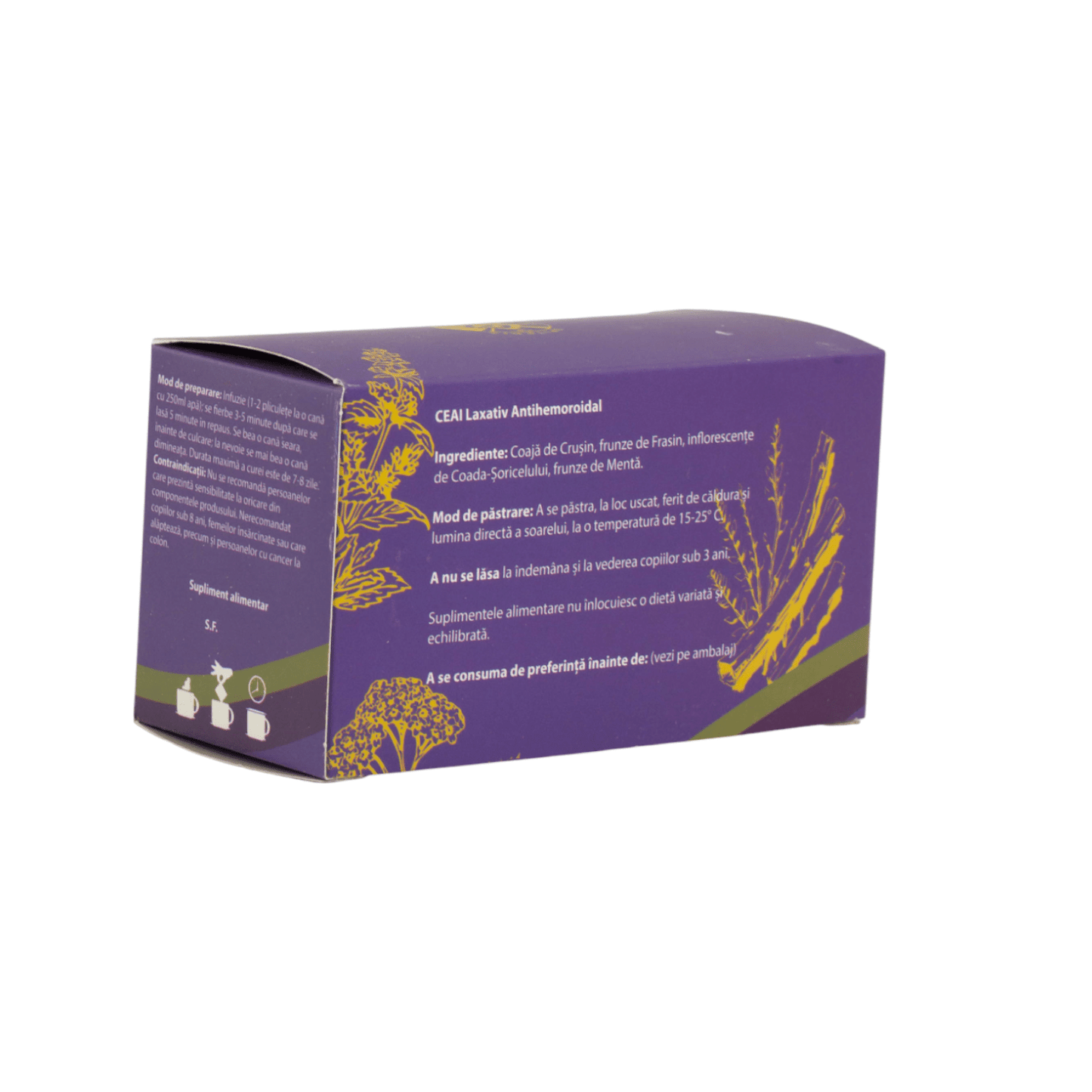 Ceai Natural Laxativ și Antihemoroidal – Tranzit Intestinal Sănătos