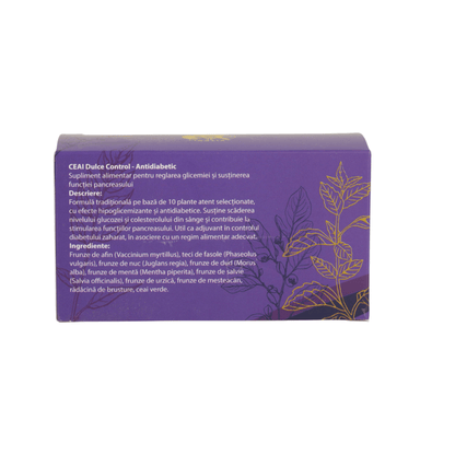 Ceai Natural pentru Glicemie și Diabet – Dulce Control