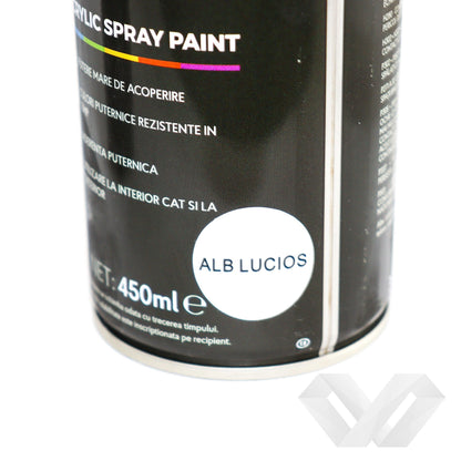 Spray vopsea auto alb lucios Noxaro, 450 ml