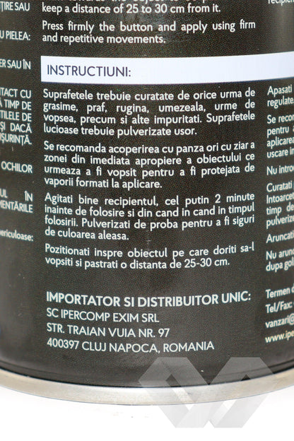 Spray vopsea auto negru lucios Noxaro, 450 ml
