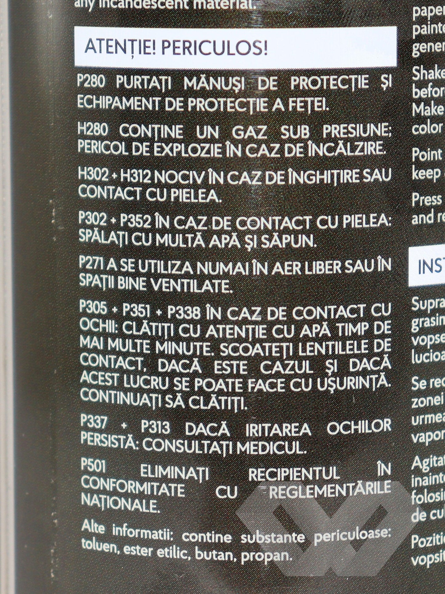 Spray vopsea auto negru lucios Noxaro, 450 ml