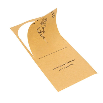 Stickere rotunde din hârtie cu mesaj Thank you special customer - kraft (set 50 buc)