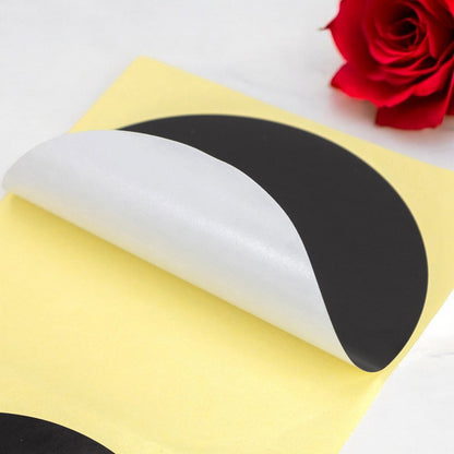 Stickere rotunde uni 10cm - negru (set 30 buc)