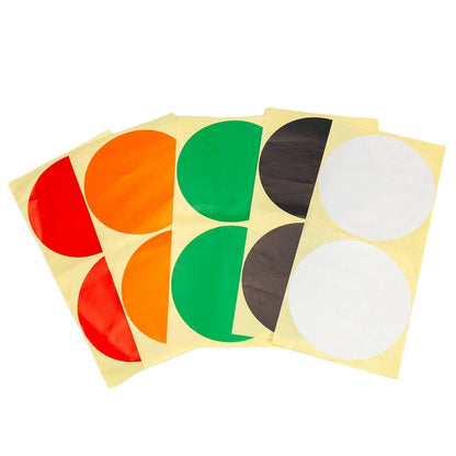 Stickere rotunde uni 10cm - negru (set 30 buc)