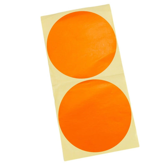 Stickere rotunde uni 10cm - portocaliu (set 30 buc)
