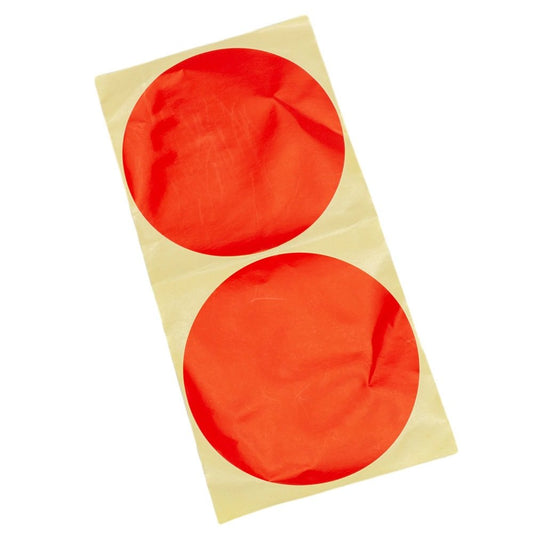 Stickere rotunde uni 13cm rezistente la apă - roșu (set 40 buc)