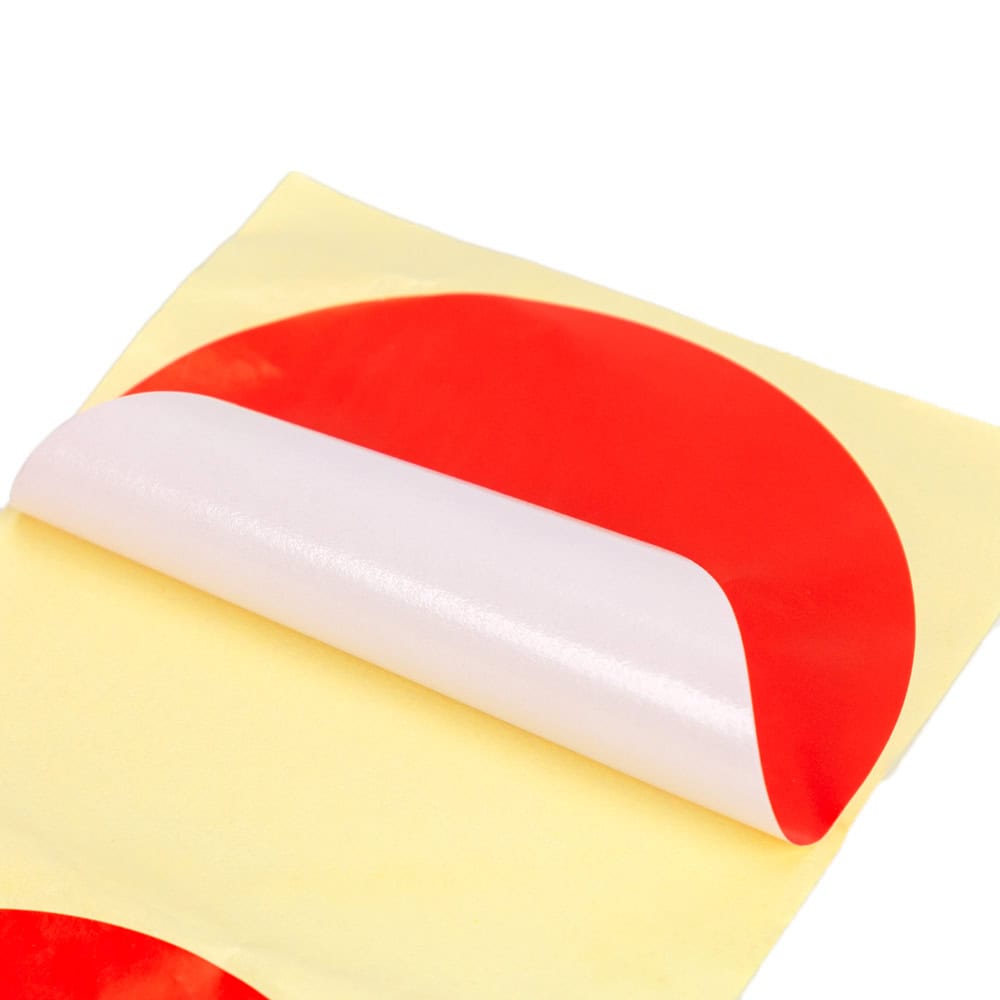Stickere rotunde uni 13cm rezistente la apă - roșu (set 40 buc)