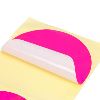 Stickere rotunde uni 13cm rezistente la apă - roz (set 40 buc)