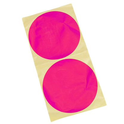 Stickere rotunde uni 13cm rezistente la apă - roz (set 40 buc)