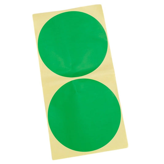 Stickere rotunde uni 13cm rezistente la apă - verde (set 40 buc)