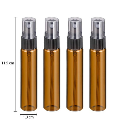 Sticluță ambră reutilizabilă cu spray și capac