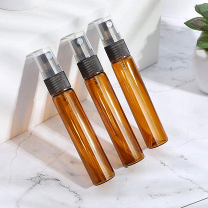 Sticluță ambră reutilizabilă cu spray și capac