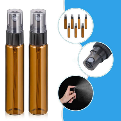 Sticluță ambră reutilizabilă cu spray și capac