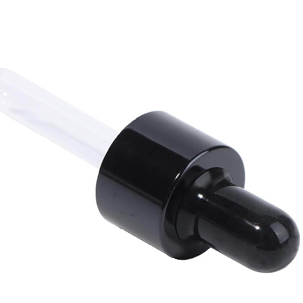 Sticluță neagră lucioasă reutilizabilă cu pipetă