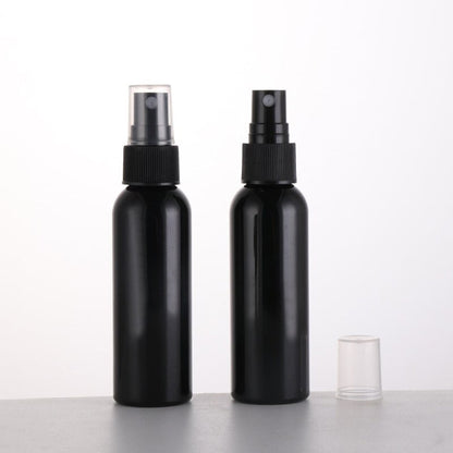 Sticluță neagră reutilizabilă lucioasă cu spray și capac