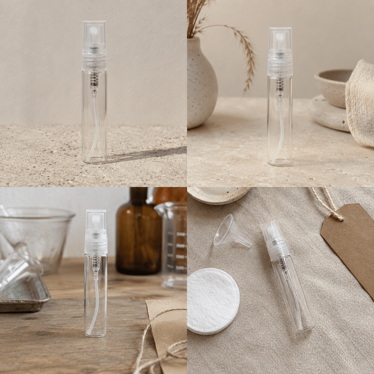 Sticluță transparentă reutilizabilă cu spray și capac