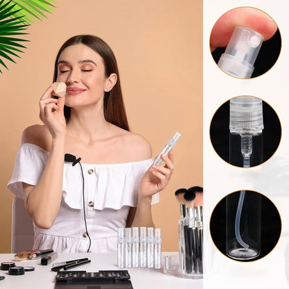 Sticluță transparentă reutilizabilă cu spray și capac