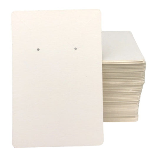 Suport cercei și colier din hârtie - alb (set 100 buc) 6x9cm