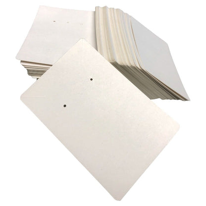 Suport cercei și colier din hârtie - alb (set 100 buc) 6x9cm