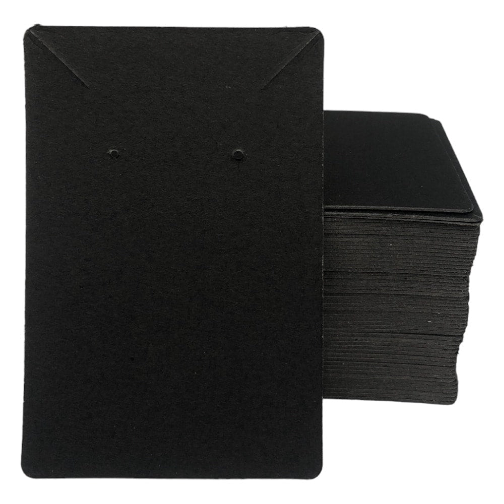 Suport cercei și colier din hârtie - negru (set 100 buc) 6x9cm
