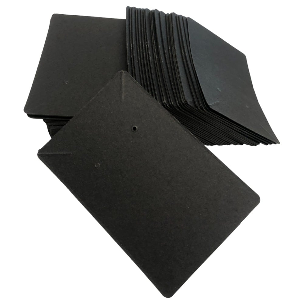 Suport cercei și colier din hârtie - negru (set 100 buc) 6x9cm