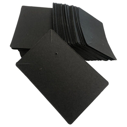 Suport cercei și colier din hârtie - negru (set 100 buc) 6x9cm