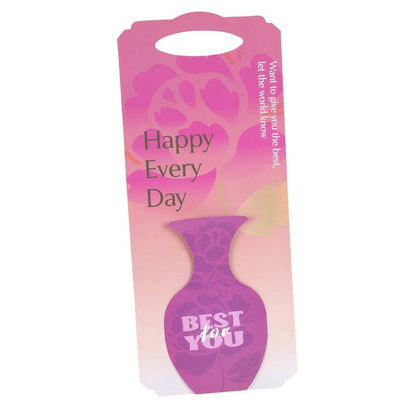 Suport dreptunghiular pentru o floare model vază - roz (set 10 buc) - 32x13cm