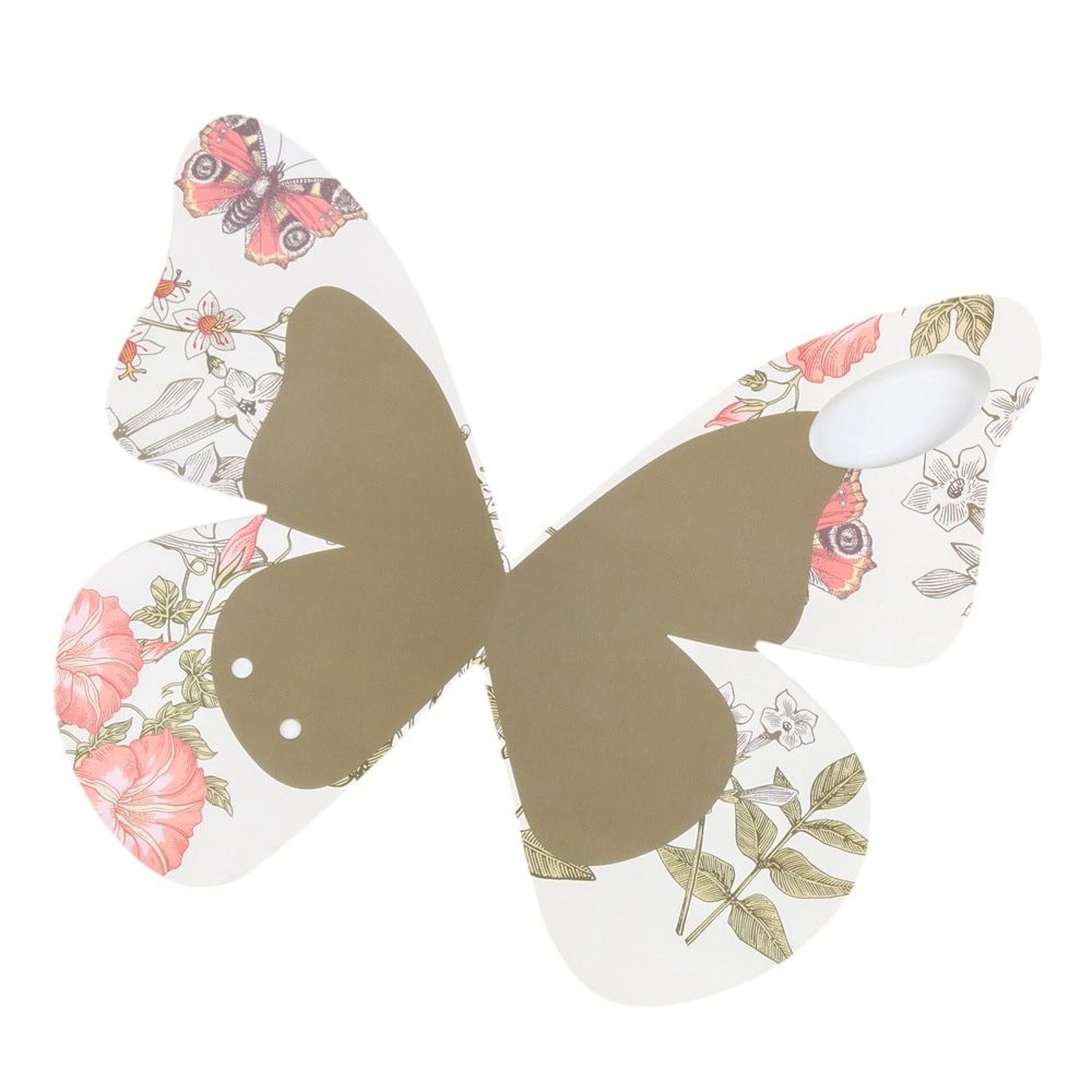 Suport fluture pentru flori - alb (set 10 buc) - 32x28.5cm