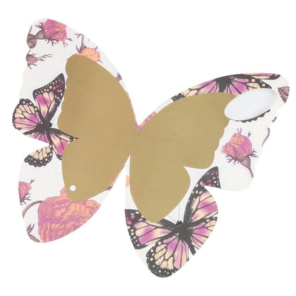 Suport fluture pentru flori - roz (set 10 buc) - 32x28.5cm