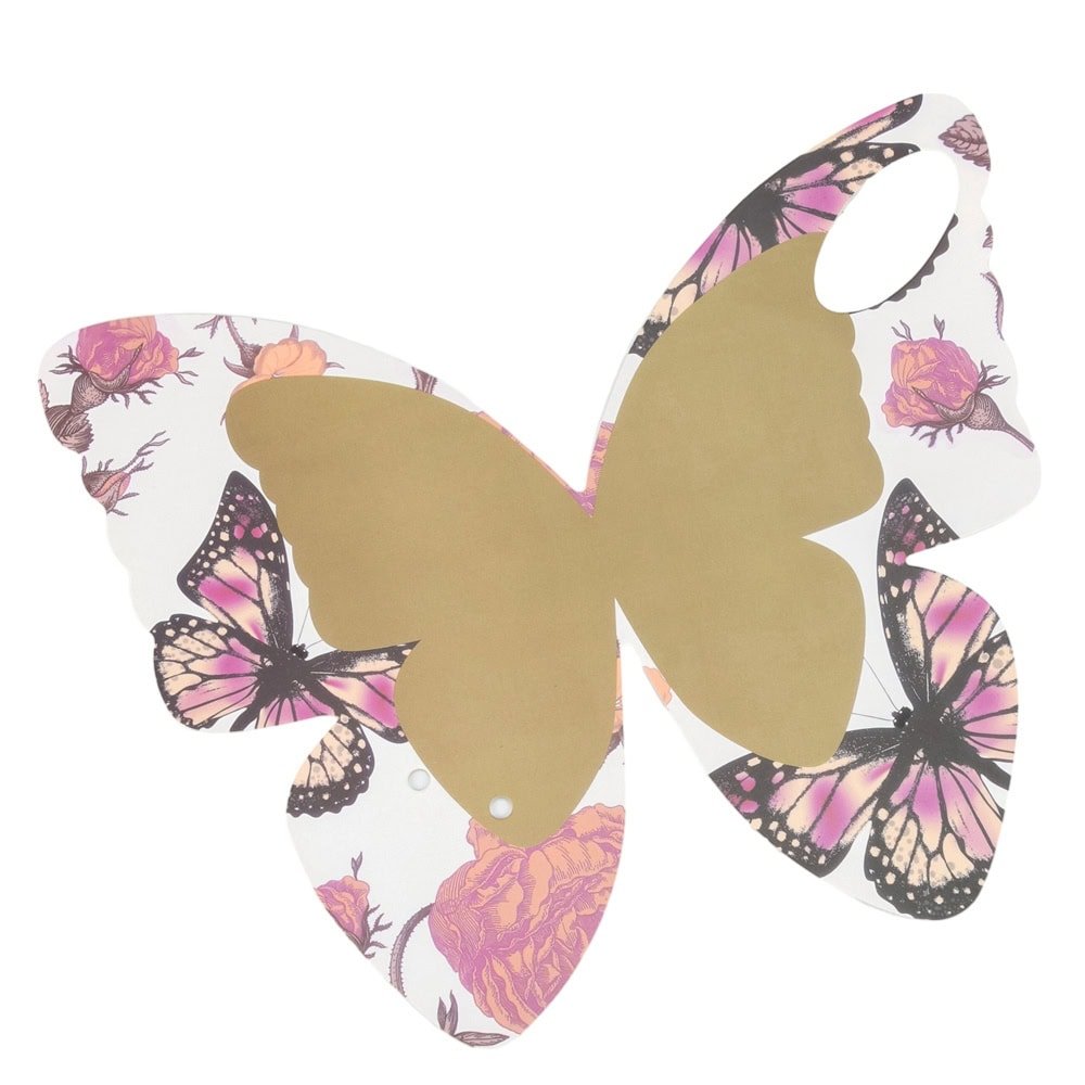 Suport fluture pentru flori - roz (set 10 buc) - 32x28.5cm
