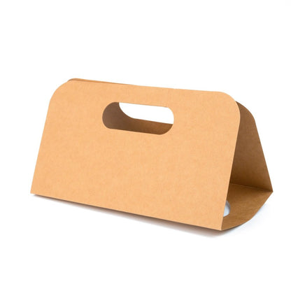 Suport kraft cu mâner pentru două pahare 24x39.5cm (set 50 buc)