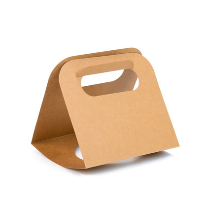 Suport kraft cu mâner pentru un pahar 15x39.5cm (set 50 buc)