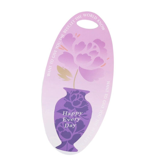 Suport oval pentru o floare model vază - roz (set 10 buc) - 32.5x15cm