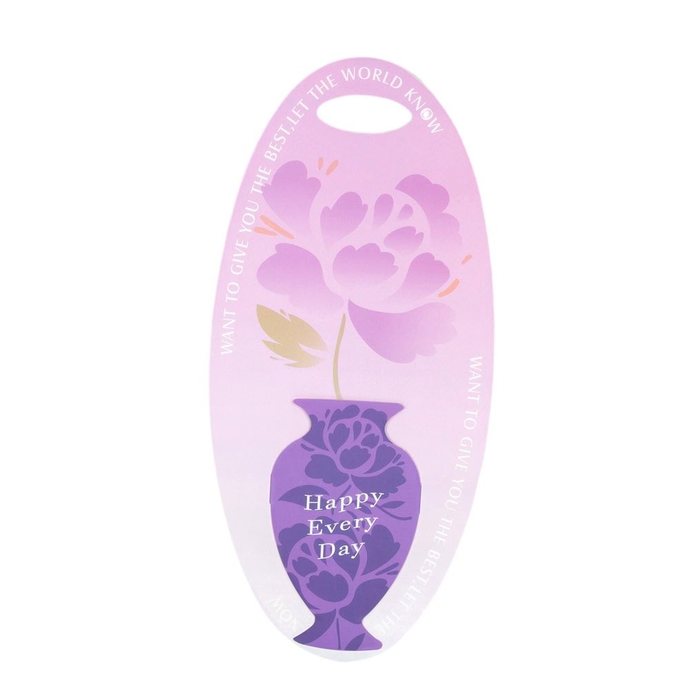 Suport oval pentru o floare model vază - roz (set 10 buc) - 32.5x15cm