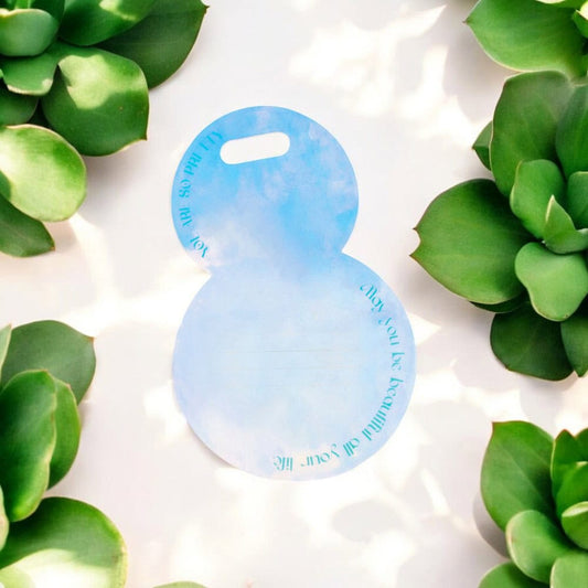 Suport rotund pentru flori - bleu (set 10 buc)