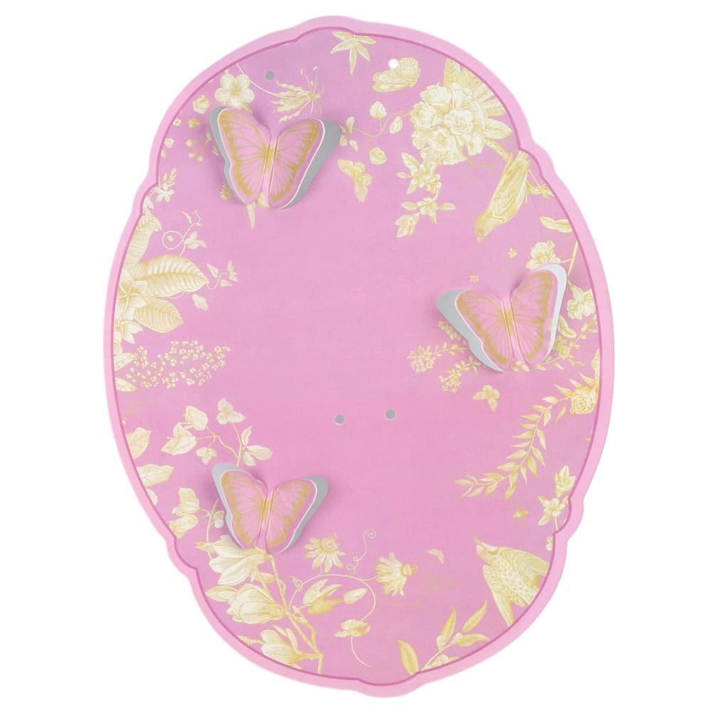 Suport vintage rotund pentru flori - roz (set 10 buc) - 21x28cm