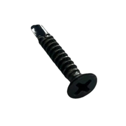 Surub pentru fixarea sinei de placa de gard, fier zincat, Naimeed D6482, 25x3 mm, Negru