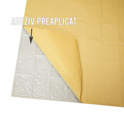 Set 10x Tapet 3D Autoadeziv, 5mm grosime, rezistent la apa, usor de curatat, 70x70cm, Naimeed D3601, model elegant, Negru