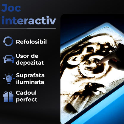 Tavita cu Nisip Iluminata Timebox, Joc Interactiv pentru Copii, Albastru