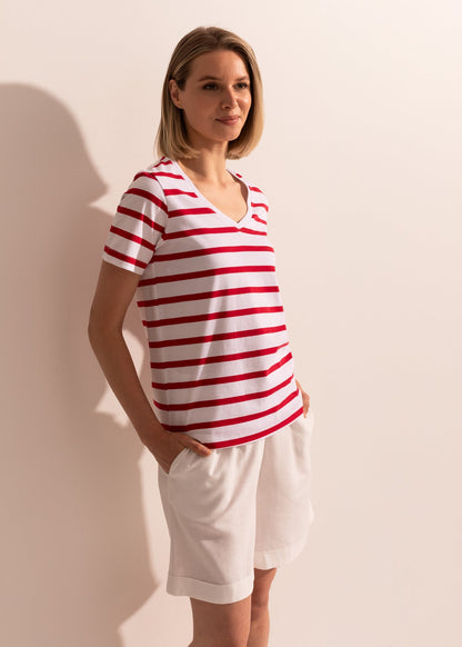 Tricou Damă Simple Stripe