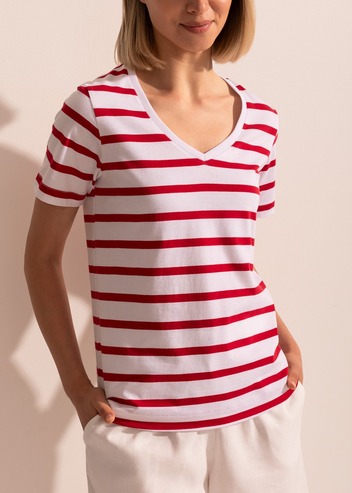 Tricou Damă Simple Stripe