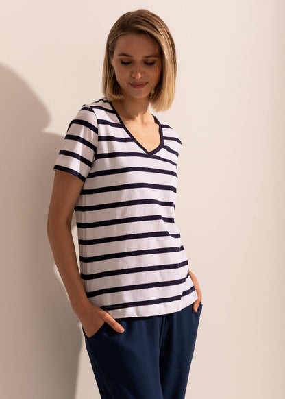 Tricou Damă Simple Stripe