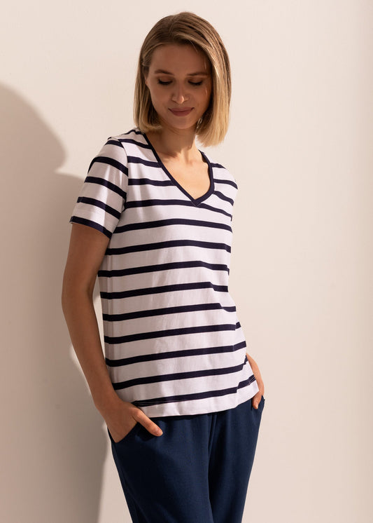 Tricou Damă Simple Stripe