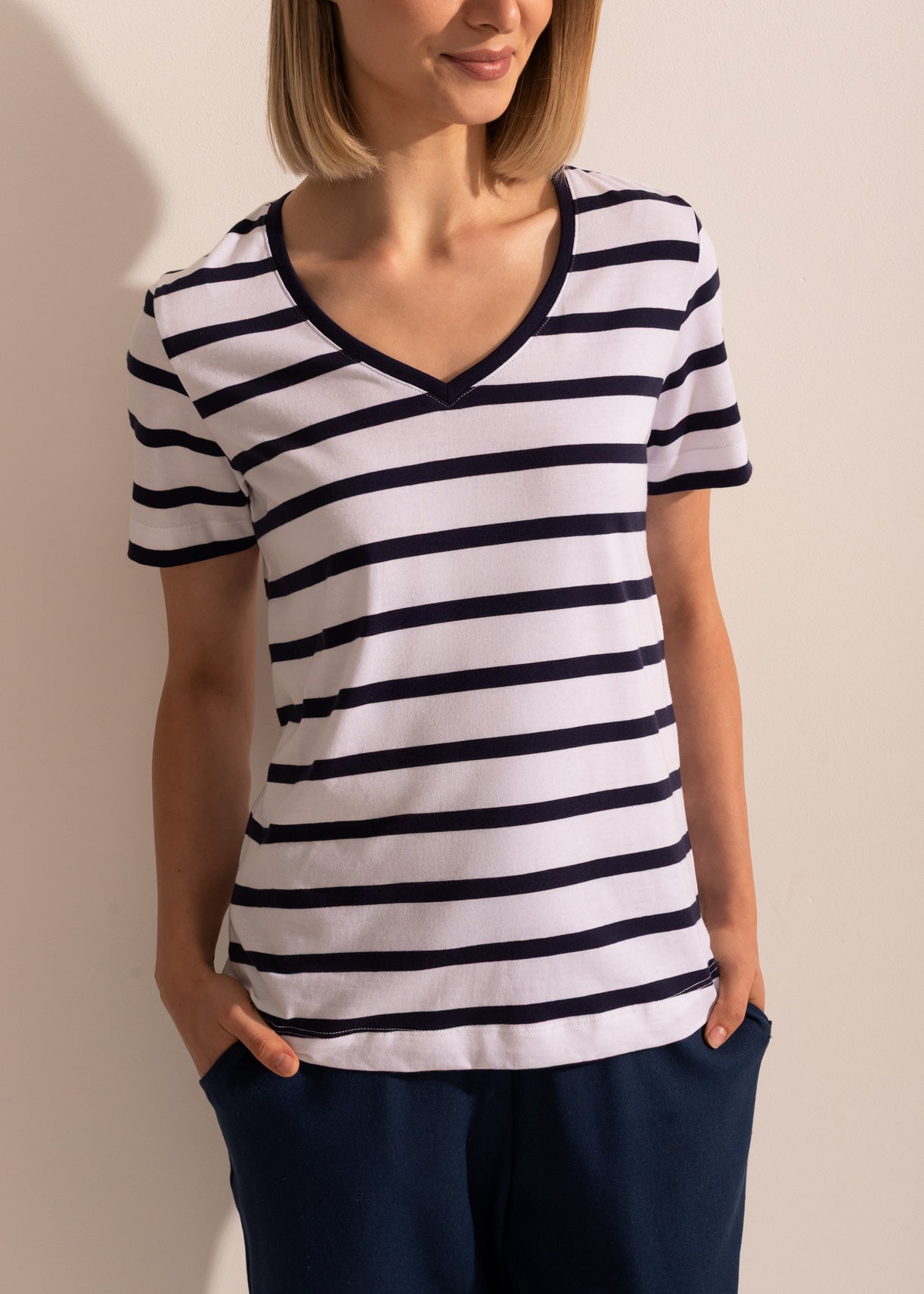 Tricou Damă Simple Stripe
