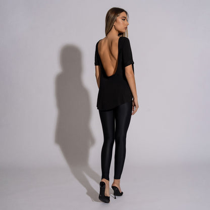 Tricou dama negru cu spatele gol No1